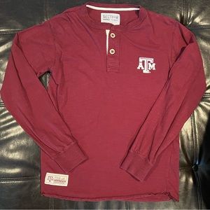 Texas A&M long sleeve Henley